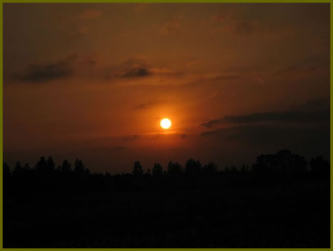 Sunset with very red appearance